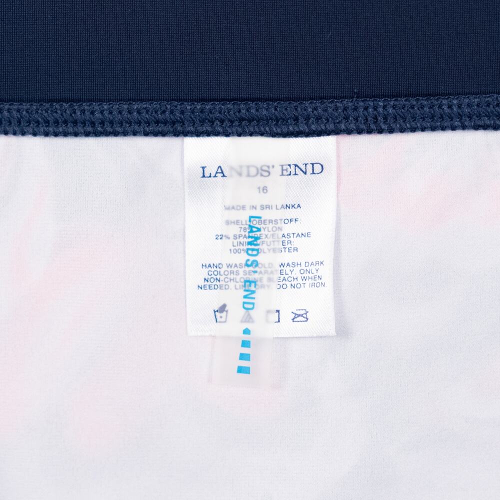 Lands' End Swimwear Pink Purple Floral Pattern Bikini Bottoms Women's Size 16 - Picture 4 of 4